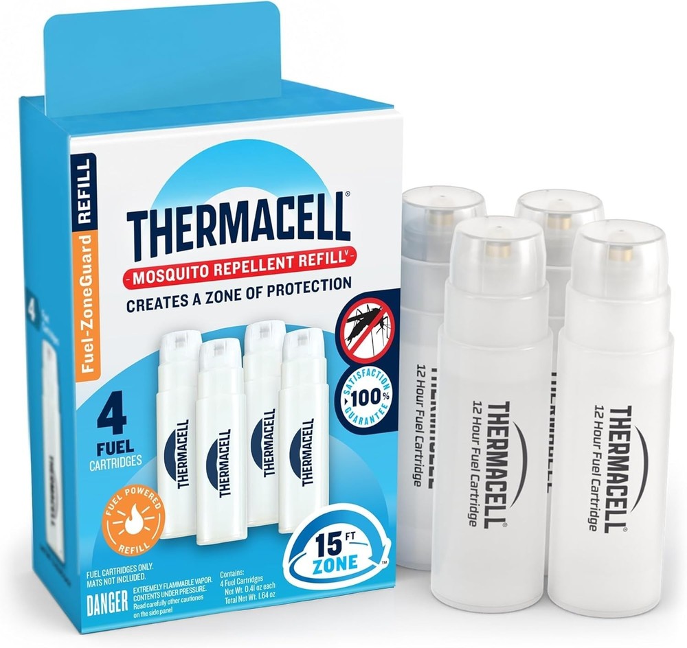 Thermacell C-4 Butane Fuel Cartridge Refill 4-Pack Mosquito Spare Repellent NEW
