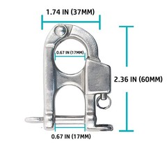 YUSOVE Quick Release Snap Shackle Boat Marine 316 Stainless Steel Eye Snap Sh…