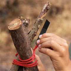 25 Pcs Outdoor Tools Camping Stainless Steel Fire Starter Flint Scraper