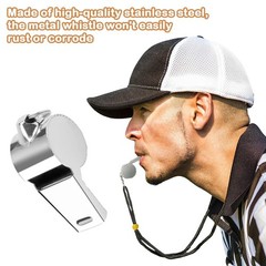 Bsofing Whistle, Coaches Whistle with Lanyard, for Coaches, 2PCS