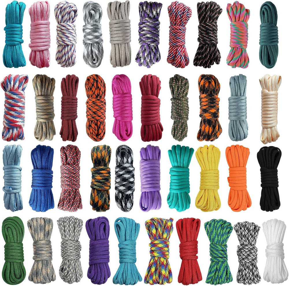 40 Colors 10 Feet Paracord Cord Multifunction Paracord Ropes 550Lb Survival Para