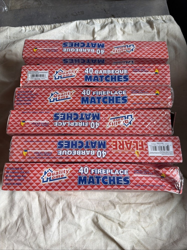 Spark Pack of 12 x 40 (480 Matches) Long Wooden Matches 11″ BBQ Barbecue Lot