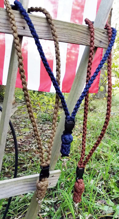 Paracord Neck Lanyard with Detachable Fob – ID – Keys – Badges etc. – USA MADE
