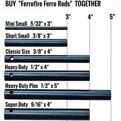 4 Inch Long Drilled Ferro Rods Super-Duty Drilled 9/16″ x 4″, 20,000+ Strikes