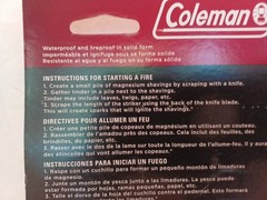 Coleman Pocket-Size Compact Waterproof Magnesium Fire Starter NEW FREE SHIP