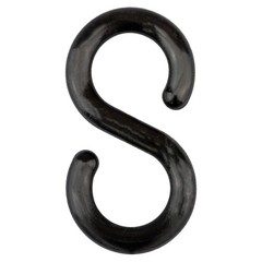 S-Hook, 2-Inch, Black, Pack of 25 50303-25