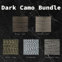 325 Paracord Classic Neon Camo Blue Brown Rainbow Colorful 10 ft Hanks Set of 5!
