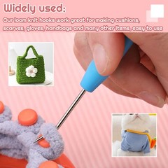 WONVOC Loom Knit Hook Set, Crochet Needle Kit, 8 Pcs Blue 8 pcs,