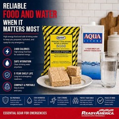 Emergency Survival Kit: Complete Backpack with Food, Water and Essentials for 4