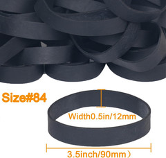 Foshine Tactical Rubber Bands Size #84,Elastic Band Black 50Pcs Heavy Duty Wide