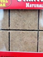 3 Boxes Royal Oak Starter Squares 24 CT = 72 Pieces Natural FIRE Starters 2”x2”