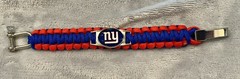 New York Giants Paracord Survival Bracelet 9 Inch Sturdy Alloy Closure