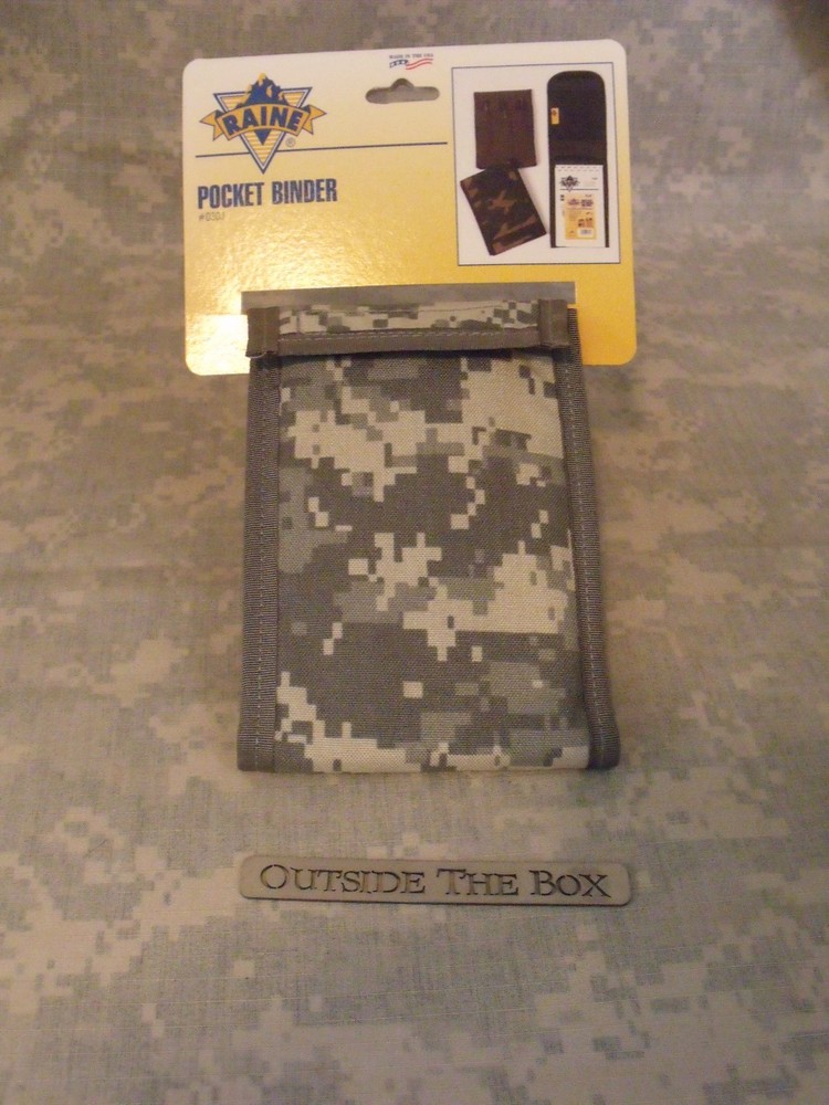 US Military «Pocket Binder» 3″x5″ Notebook, ACU Nylon, Pen/Storage Pocket