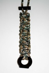 Adj. Fire Starter Necklace With Xtra Reflective Surv 550 Paracord Survival Cord