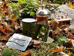 Genuine Military Surplus Vintage Stainless Steel Emergency Mirror Shaving Signal