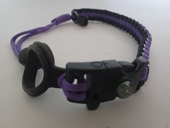 Paracord Survival Hiking Bracelet Fire Starter Compass Whistle