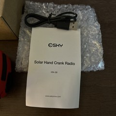 Esky Solar Hand Crank Radio Model: HN-28 (Red & Black)