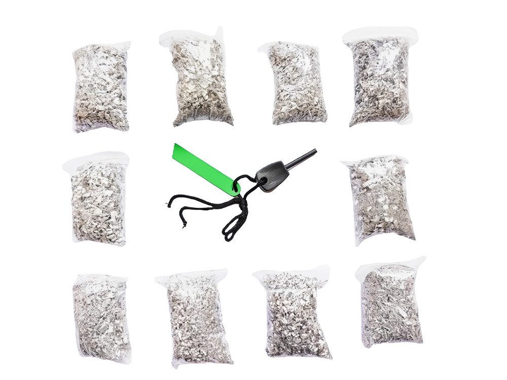 Emergency Fire Starter 10 Bags Magnesiums Ferro Rod For Camping Hiking Bushcraft