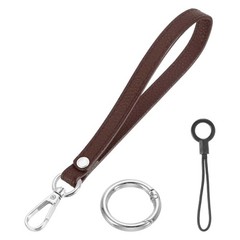 Wristlet Strap Keychain Wristlet Lanyard Hand Strap Replacement Coffee/Silver