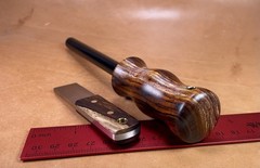 Bushcraft Camping Survival Firesteel Ferro Rod Cocobolo Striker Scraper Set