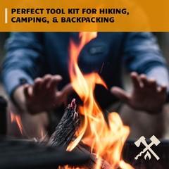 Ferro Rod Fire Starter Kit & Backpacking Multitool | Flint And Steel Striker | W