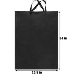 LOLOMLO Extra Large Canvas Laundry Bags with Handles & X-Large, Black