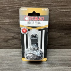 Fox 40 Classic Official Referee Coach WHISTLE Black115 dB Lanyard