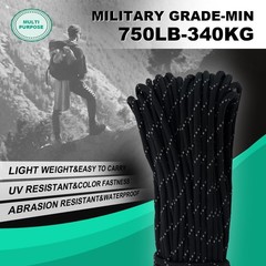 Wedotu-750LB Rope-100ft/500ft/1000ft-4MM-9 Strand Parachute Spool Cord Ideal …