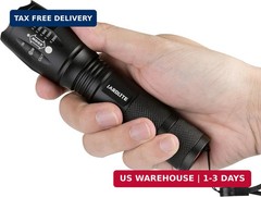 JARDLITE LED Emergency Handheld Flashlight, 4 Pack, Adjustable Focus, Water Resi