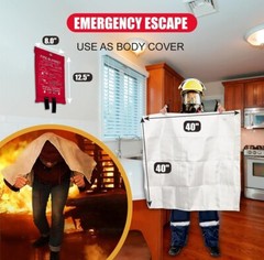 Emergency Survival Fiberglass Fire Blanket Shelter Safety Cover 39 x 39 in