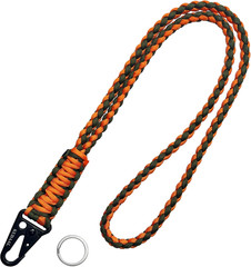 Paracord Lanyard Keychain – Heavy Duty Key Strap with Whistle & Badge ID Wallet