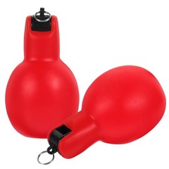 2 Pcs Camping Hiking PVC Whistle Hand Squeeze Portable Outdoor Survival