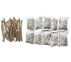 10 Magnesium Shaving Bags + 20 Wax Ropes Fire Starter Kit Camping Hiking Outdoor