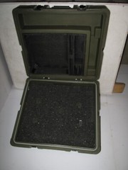 Hard Case Military Plastic 24x22x7 Divided Hinged Lid Miltope Laptop