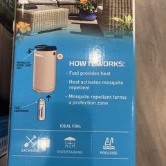THERMACELL Mosquito Repellent Zone Device 15ft No Spray Scent Free NEW 2 Pack