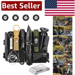 Lightweight Portable 14-in-1 Survival Kit: Ideal Holiday Gift for Him