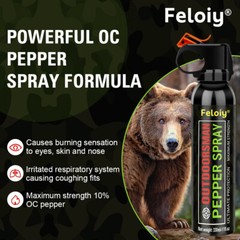 Feloiy Pepper Spray 11oz Powerful Stream Strongest Legal Formula