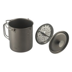 Sleek and Functional Titanium Coffee Cup for Traveling and Backpacking