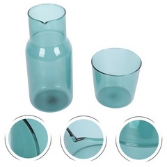 Water Glass Bottle Set Travel Drinking Cup Reusable Cups Pitcher