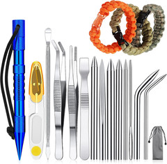 14 Pieces Paracord Tools Needles Paracord FID Set Stitching Set Stainless Steel
