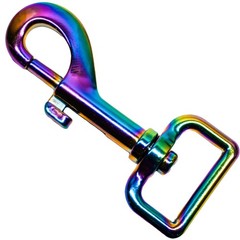 Rainbow Leash Clip – Swivel Snap Hook for Dogs, Paracord, Webbing, Bags, DIY