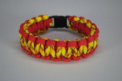 550 Paracord Survival Bracelet Cobra Red/Explode «Made in the USA»