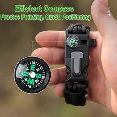 Compass Bracelet With Flint Seven Core Paracord Bracelet Inginiter Outdoor Tool