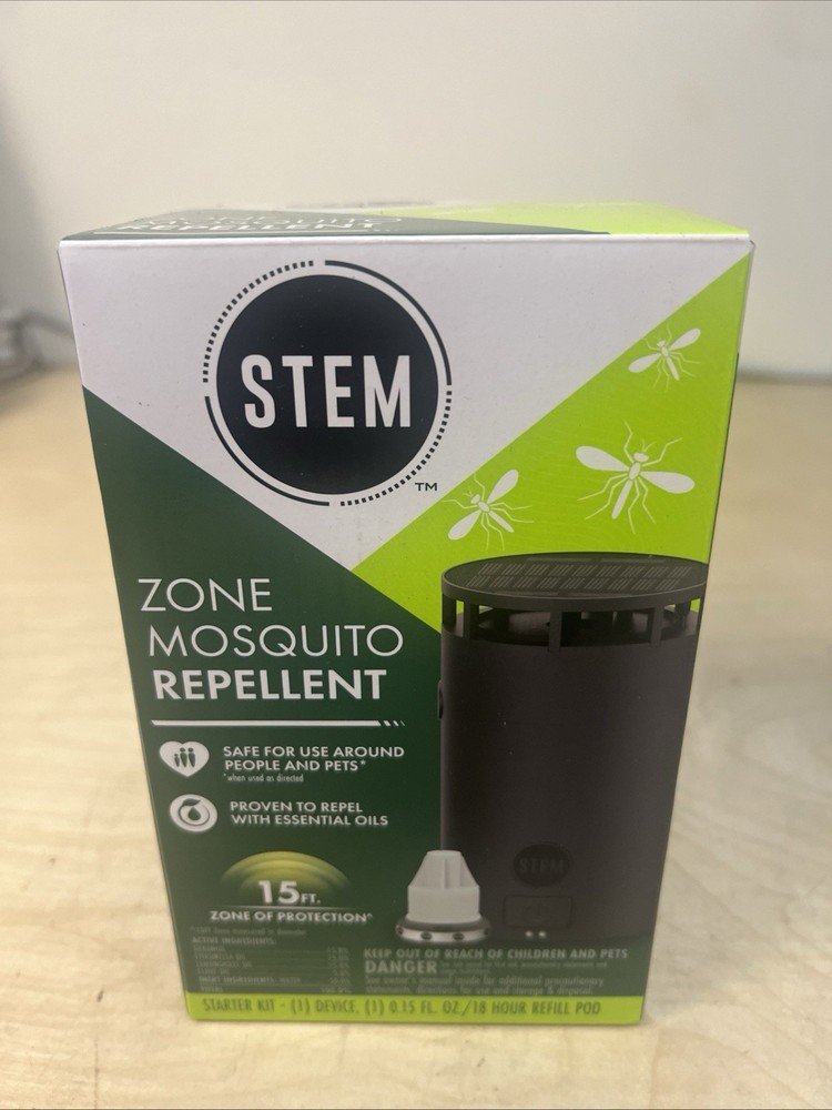 STEM Zone Mosquito Repellent Device Starter Kit Outdoor Insect Protection 15 Ft