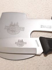 Adventuridge Knife and Ax, Hatchet Combo W Sheath Camping Survival Gear
