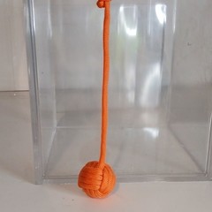 Orange 7″ Braided Nylon Paracord Monkey Fist Knot Keychain Lanyard 1pk (B3)
