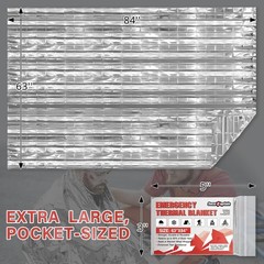 Extra Large Survival Thermal Blanket 84×63 Mylar Emergency Camping Hiking First