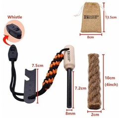 Bushcraft Fire Starter Kits. Ferrocerium Rod, Multi Fire Starter Kit 1-Pack