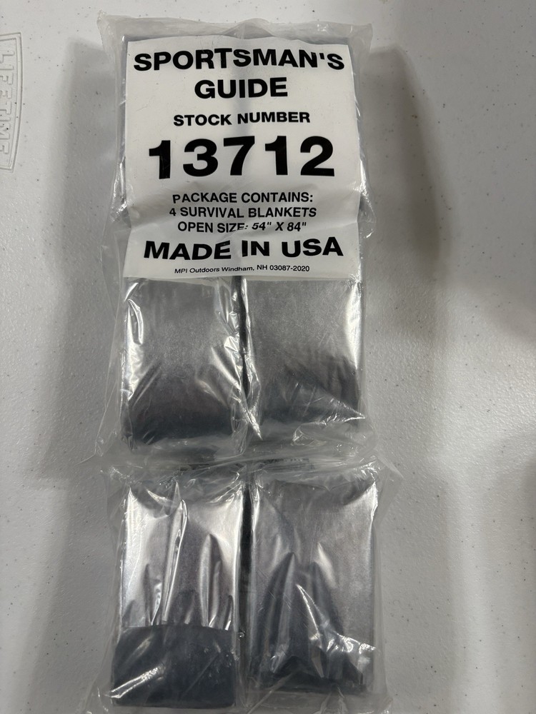 6 NEW Survival Blankets 54” X 84” USA Made