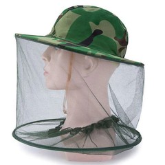 Anti Insect Mesh Fishing Caps Mosquito Head Net Camouflage Bee Veil Hat Outdoor